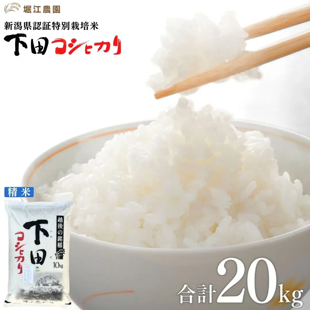 新潟県認証コシヒカリ 20kg 特別栽培米 10kg×2袋 三条市下田産 令和7年産