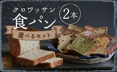 【選べる味】食べ比べ 15種類から選べる クロワッサン食パン2本セット ぱん おやつ 冷凍