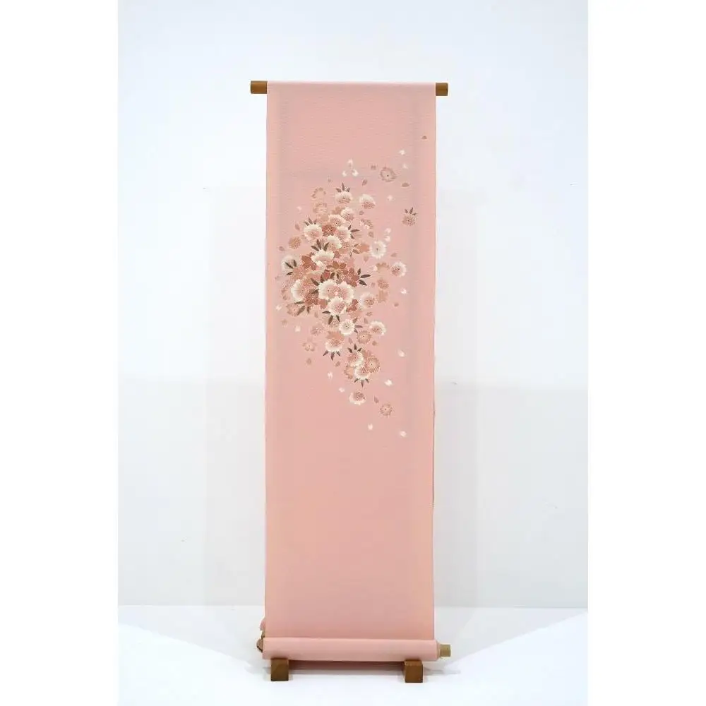 兼六園菊桜　手描加賀友禅染　帯