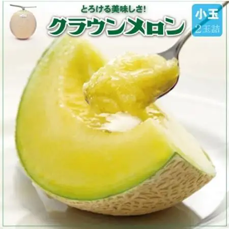 【通年出荷】クラウンメロン(小玉) 2玉詰【配送不可地域：離島・北海道・沖縄県】【1486520】