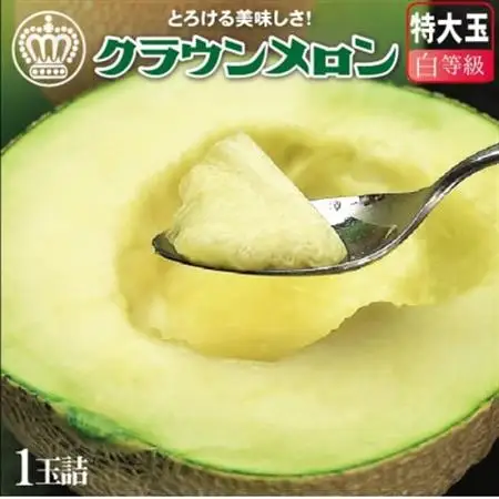 【一年中食べられる!】クラウンメロン (白等級) 特大玉 1玉 約1.5kgの大玉サイズ 静岡県産【配送不可地域：離島・北海道・沖縄県】【1104734】