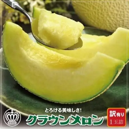 【訳あり】クラウンメロン 1玉 約1kg 静岡県産 高級 マスクメロン 【一年中食べられる!】【配送不可地域：離島・北海道・沖縄県】【1486532】