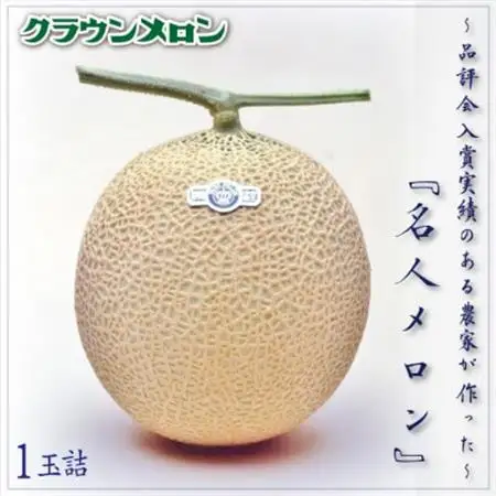 クラウンメロン 「名人メロン」 1玉 静岡県産 高級 マスクメロン【配送不可地域：離島・北海道・沖縄県】【1486603】
