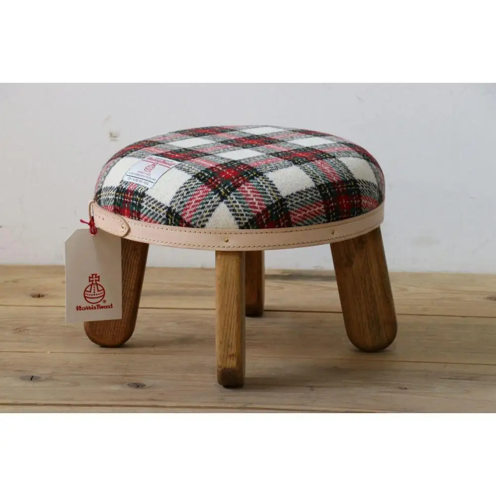 まぁるいスツール【イタリアンチェック】 子供 椅子イスキッズ HARRIS TWEED（ハリスツイード）家具