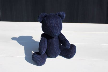 ぬいぐるみ くま ハンドメイド 子供 おもちゃ 手作り 癒やし 可愛い シンプル インテリア ギフト プレゼント 出産祝い クリスマス 誕生日 玩具 武州正藍染 剣道刺子織 小島染織工業 埼玉県 羽生市