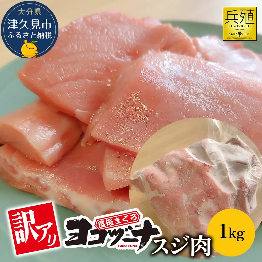 本マグロ ヨコヅーナ 訳あり スジ肉 1kg | 本マグロ 津久見市