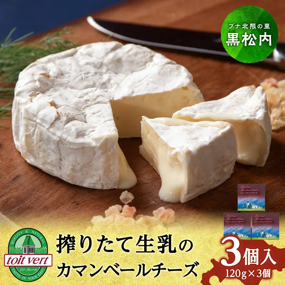 カマンベールチーズ 120ｇ 3個 ＜トワ・ヴェール＞