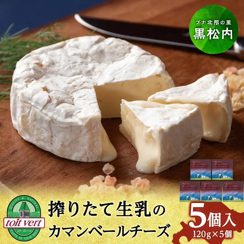 カマンベールチーズ 120ｇ 5個 ＜トワ・ヴェール＞