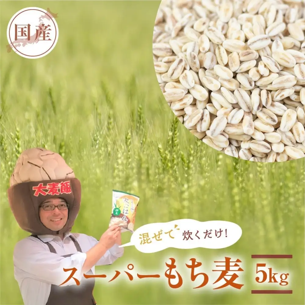 豊橋産スーパーもち麦 5kg もち麦　