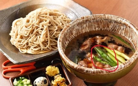 勢川みゆき店の『豊橋産あいち鴨肉のつけ蕎麦セット』（5セット約5人前）