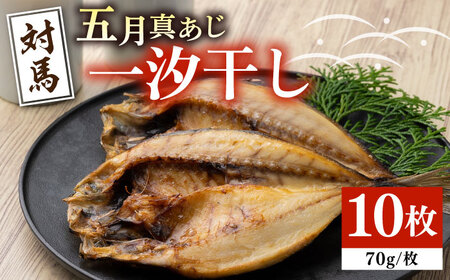 【1週間以内発送】対馬 五月 真あじ 一汐干し 10枚 [WAI009] あじ 干物 アジ 真アジ スピード発送 最速発送 最短発送