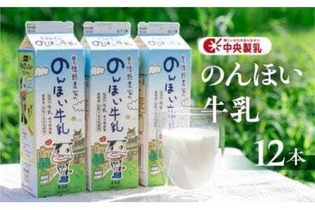 のんほい 牛乳 1L×12本 牛乳 中央製乳