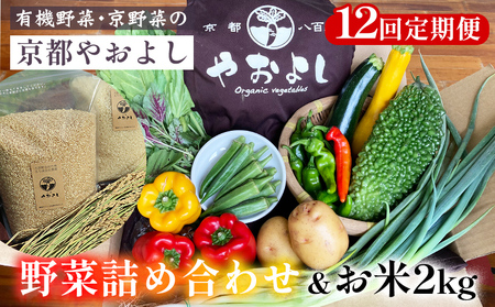 【12回定期便】有機野菜詰め合わせ＆米 野菜