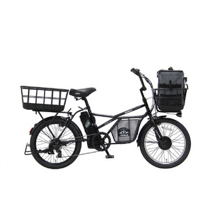 【ふるさと納税】 完成品 ペット乗せ 電動自転車 ミニベロ eカーゴバイク ペットポーター GRC-515L-PET 20インチ OGK 電動アシスト自転車 シマノ製外装7段変速 【本体：マットブラック×リュック：キャメル】