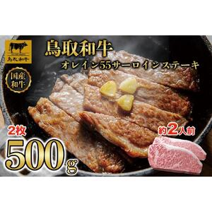鳥取和牛オレイン55　サーロインステーキ　2枚（500g）1288