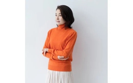 カシミヤ タートル ニット度詰 カシミヤ(キャロット )女性用サイズ:M(38)≪白田のカシミヤ≫ 