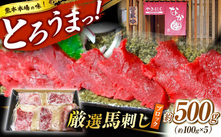 熊本 馬刺し「なか園」赤身馬刺し 約500ｇ【有限会社スイートサプライなかぞの】[ZBV067]