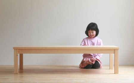 対馬ヒノキ ロー テーブル ( サイズオーダー 可) 【家具製作所kiiro】テーブル 机 木製 家具  [WAL021]