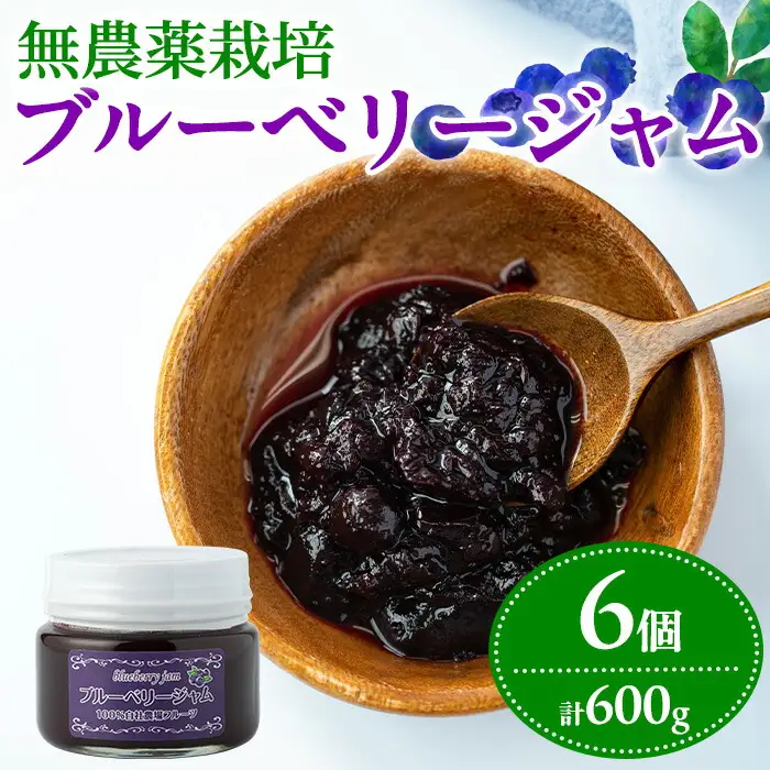 【12161】贅沢な国産ブルーベリージャム(100g×6個・計600g)ジャム 瓶 果物 果実 フルーツ パン【村山製油】