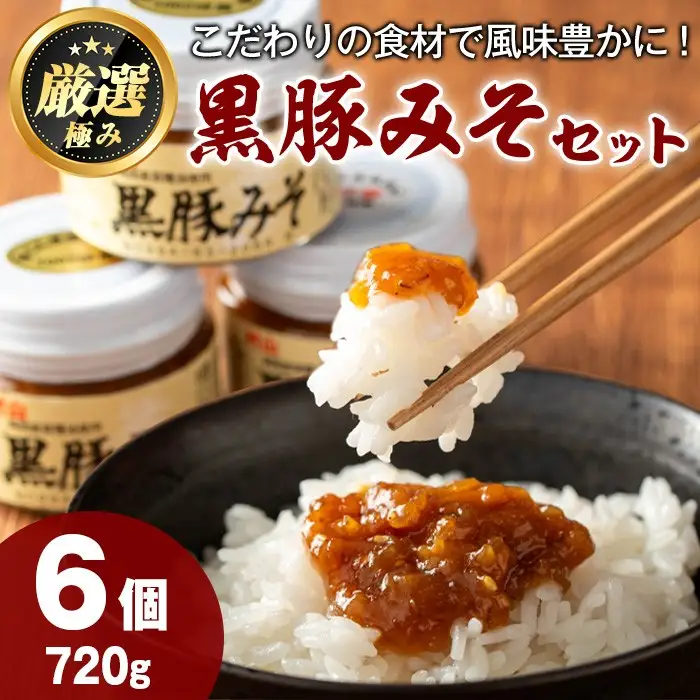 鹿児島特産 黒豚みそ (120g×6個) 味噌 調味料 黒豚味噌 豚味噌 村山製油 0131304a