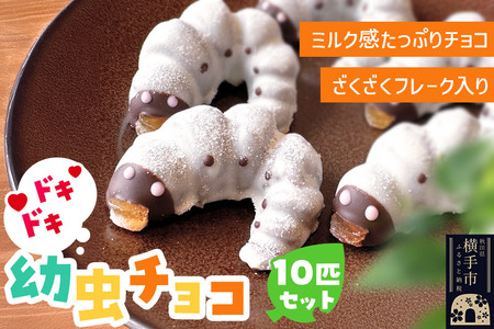 幼虫チョコ10匹セット 小松屋本店 プレゼント インスタ映え お菓子 スイーツ チョコ チョコレート ギフト