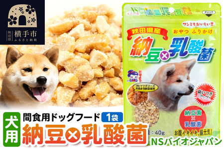 間食用ドッグフード 納豆×乳酸菌（犬用）1袋 ゆうパケット
