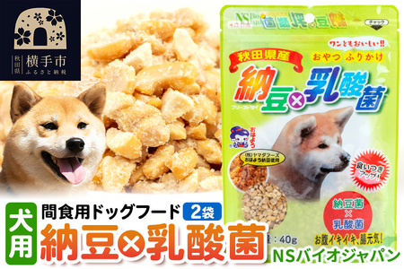 間食用ドッグフード 納豆×乳酸菌（犬用）2袋 ゆうパケット