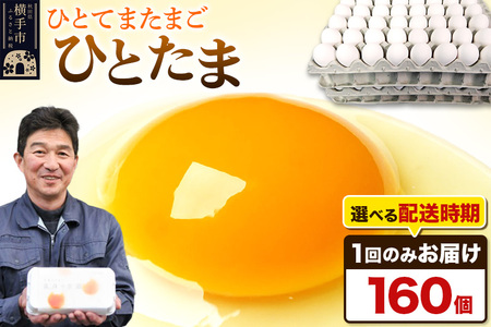 【常温発送】ひとたま 160個（業務用）【発送時期が選べる】東海林養鶏場 ひとたま 卵 玉子 たまご タマゴ  配送時期選べる