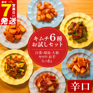 【 本場の味を再現 】 定番 キムチ 6種 詰め合わせセット 辛口 キムチ 食べ比べ 冷蔵 かわち屋