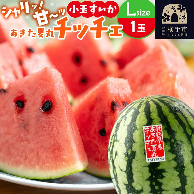 【先行受付】7月上旬より発送 小玉すいか『あきた夏丸チッチェ』秋田県産 約2.1kg～2.7kg×1玉