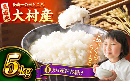 【先行予約】【6回定期便】 お米 5kg×6回 計30kg / 米 定期便 米定期便 白米 ご飯 / 大村市 / おおむら夢ファームシュシュ [ACAA325]