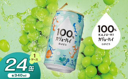 100％カジューハイ白ブドウ 340ml × 24本 | 栃木県 下野市