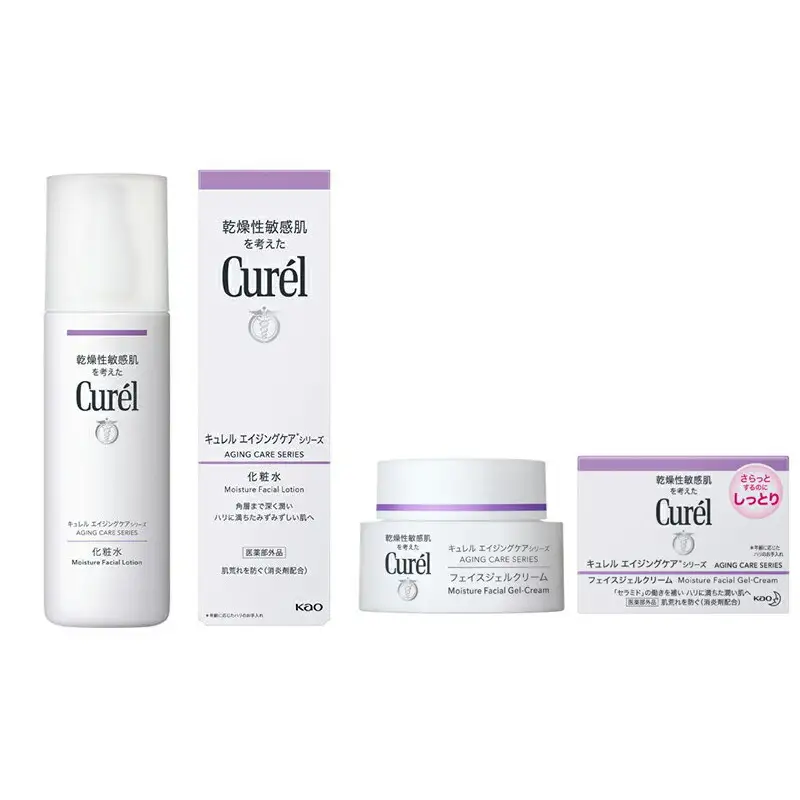 花王 Curel キュレル　エイジングケアシリーズ　ジェルクリームセット 【美容 化粧品 コスメ 人気　スキンケア 化粧水　クリーム　ジェル　敏感肌　低刺激　エイジングケア　年齢　うるおい　潤い　セラミドケア　ハリ　しっとり　無香料　無着色　アルコールフリー　消炎剤　保湿　乾燥　肌荒れ　弱酸性　医薬部外品　神奈川県 小田原市 】