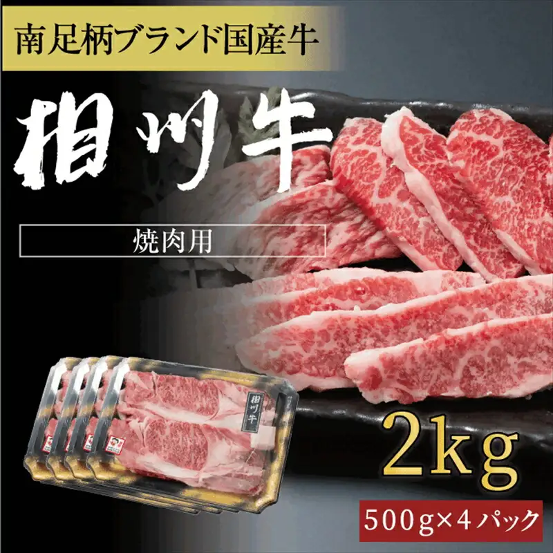 相州牛 焼肉・網焼き用カルビ　2.0kg（厚切り）【 牛肉 お肉 ブランド牛 神奈川県 南足柄市 】