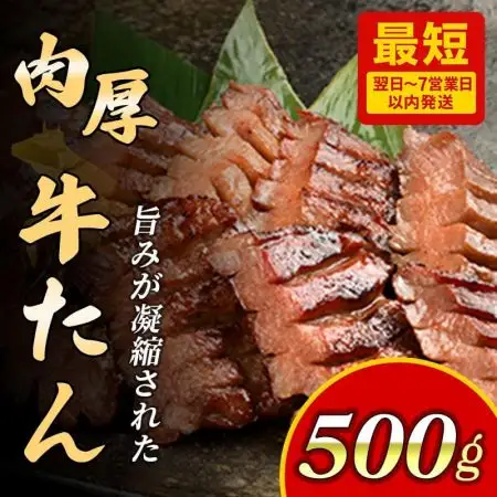 低温管理!!肉厚牛たん500g K6-022 岩手県 北上市 D0506 KYフーズ  肉厚 焼き肉 BBQ 贈答用 年末年始 クリスマス 牛タン