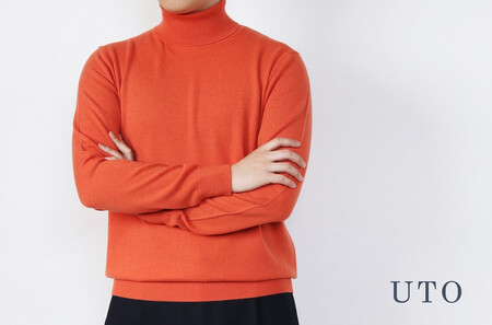 【UTOカシミヤ】セーター メンズ タートルネック カシミヤ 100% ニット 岩手県 北上市 S0116