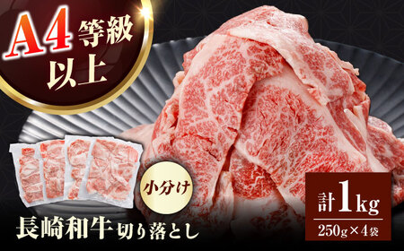 長崎和牛（バラ、モモ、肩ロースのいずれか）1kg 切り落とし 250g×4P [RCE009] 長崎和牛 切り落とし 長崎和牛 切り落とし 長崎和牛 切り落とし九州 長崎