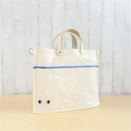【猫目バッグ】わたし猫・帆布トートバッグ(大)/ブルー_装飾品・工芸品 トートバッグ・ショルダーバッグ 鞄・バッグ かばん カバン_【1545634】