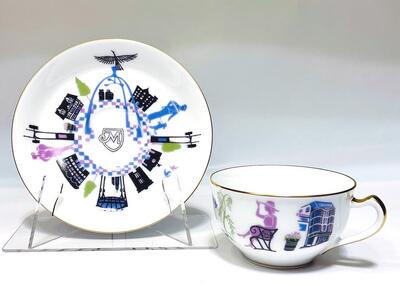 大倉陶園創業100周年記念・タカラダ限定「モトマチモダン」カップ＆ソーサー ALW0003