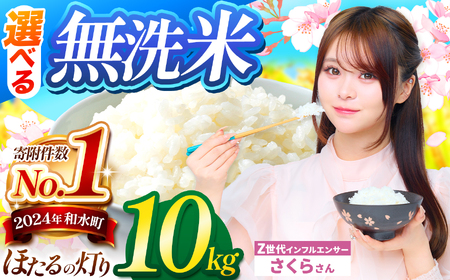 令和7年産 熊本県産 ほたるの灯り 無洗米 10kg | 選べる 銘柄 ほたるの灯り 森のくまさん 容量 5kg 10kg 15kg 20kg 25kg 30kg特A 小分け 訳あり 規格外 