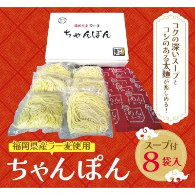 Z16-16 寄附額改定↓↓ 福岡県産ラー麦 ちゃんぽん