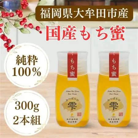 みつばちの雫　国産もち蜂蜜　300g×2　_調味料 はちみつ  ハチミツ 蜂蜜_【1481090】