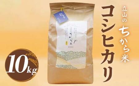 立山のちから米 コシヒカリ 10kg こしひかり 銘柄米 ブランド米 国産 米 お米 日本米 ギフト 贈り物 備蓄 防災 食品 F6T-914