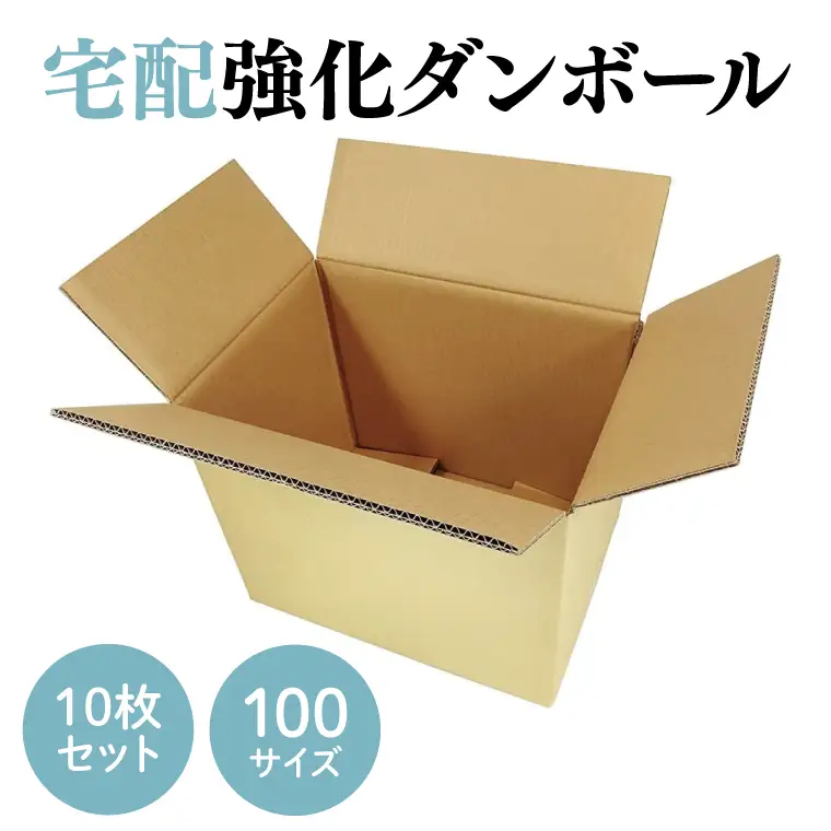 ダンボール 宅配 100サイズ 強化ダンボール10枚セット【埼玉県 春日部市 高耐久仕様 重量物保護 安全輸送 引越し】(CX008)
