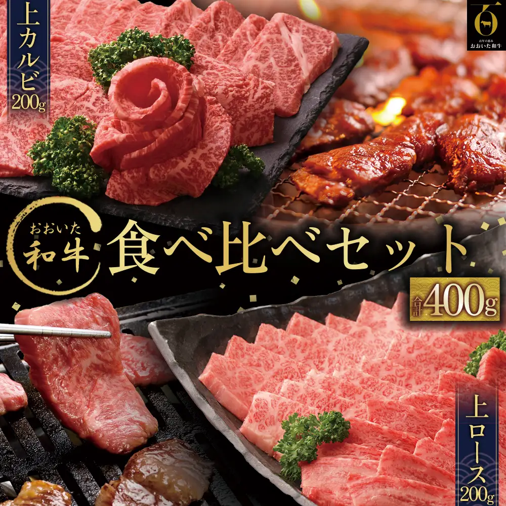 おおいた和牛食べ比べセットB【合計400ｇ】 G14