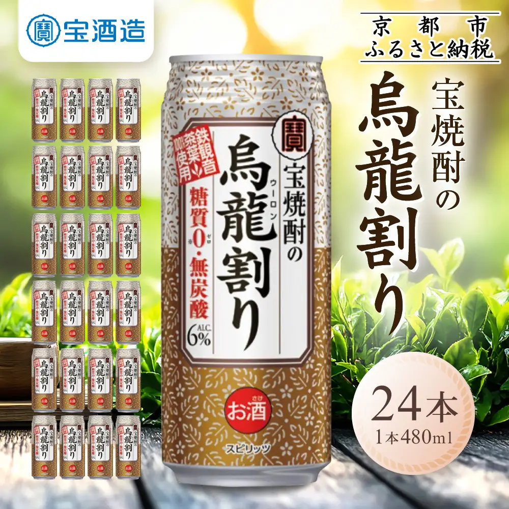 【タカラ】宝焼酎の烏龍割り(480ml×24本) ｜京都 酎ハイ サワー 人気セット 酎ハイ