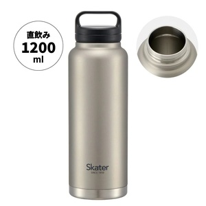 【スクリューハンドル付きマグボトル】1200ml 保温保冷 シルバー STSC12_4973307579301 11-018