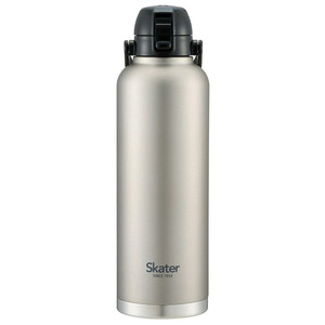 【ダイレクトボトル】 水筒 2000ml ステンレス製シルバー スケーター 水筒 直飲み ワンタッチ 水筒 ハンドル付 保冷専用 15-027