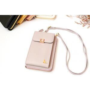 お財布ショルダー スマホショルダー スマホポーチ 猫 スマホポシェット 【パープル】