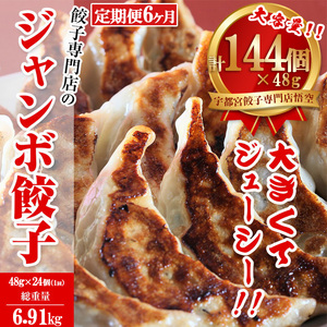 【6ヶ月定期便】餃子専門店 宇都宮 悟空 ジャンボ餃子 24個入×6ヶ月